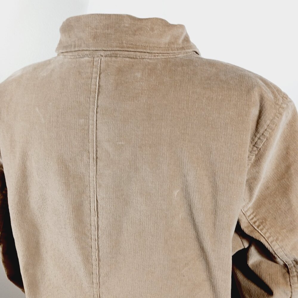 Denim & Co. Women's Utility Jacket, Tan Corduroy, Size Large, Safari Barn Chore - Picture 7 of 15